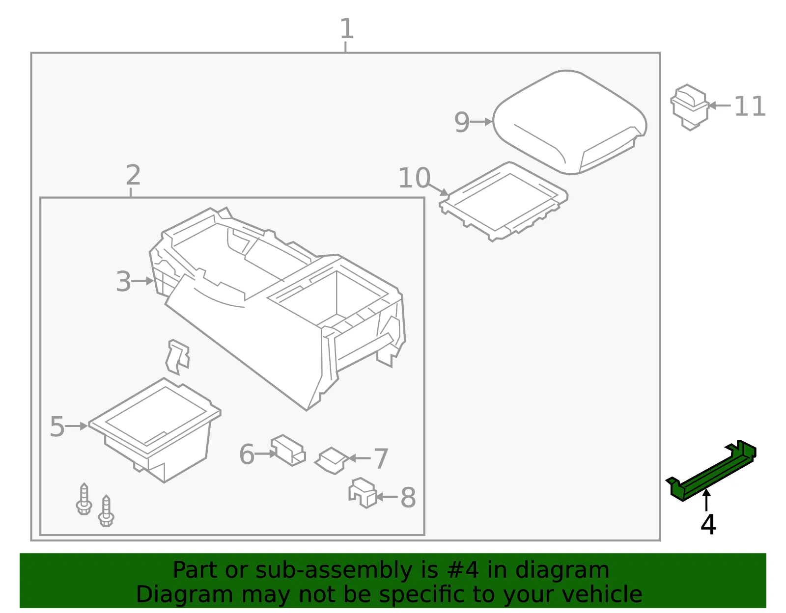 Console Bracket - Nissan (96991-1LA0A) - view 2