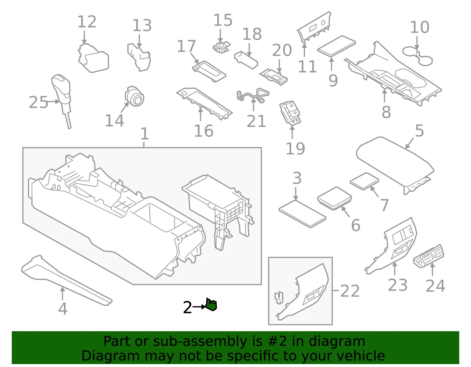 Console Body Bracket - Passenger Side (RH) - Nissan (96991-6CA0A) - view 2