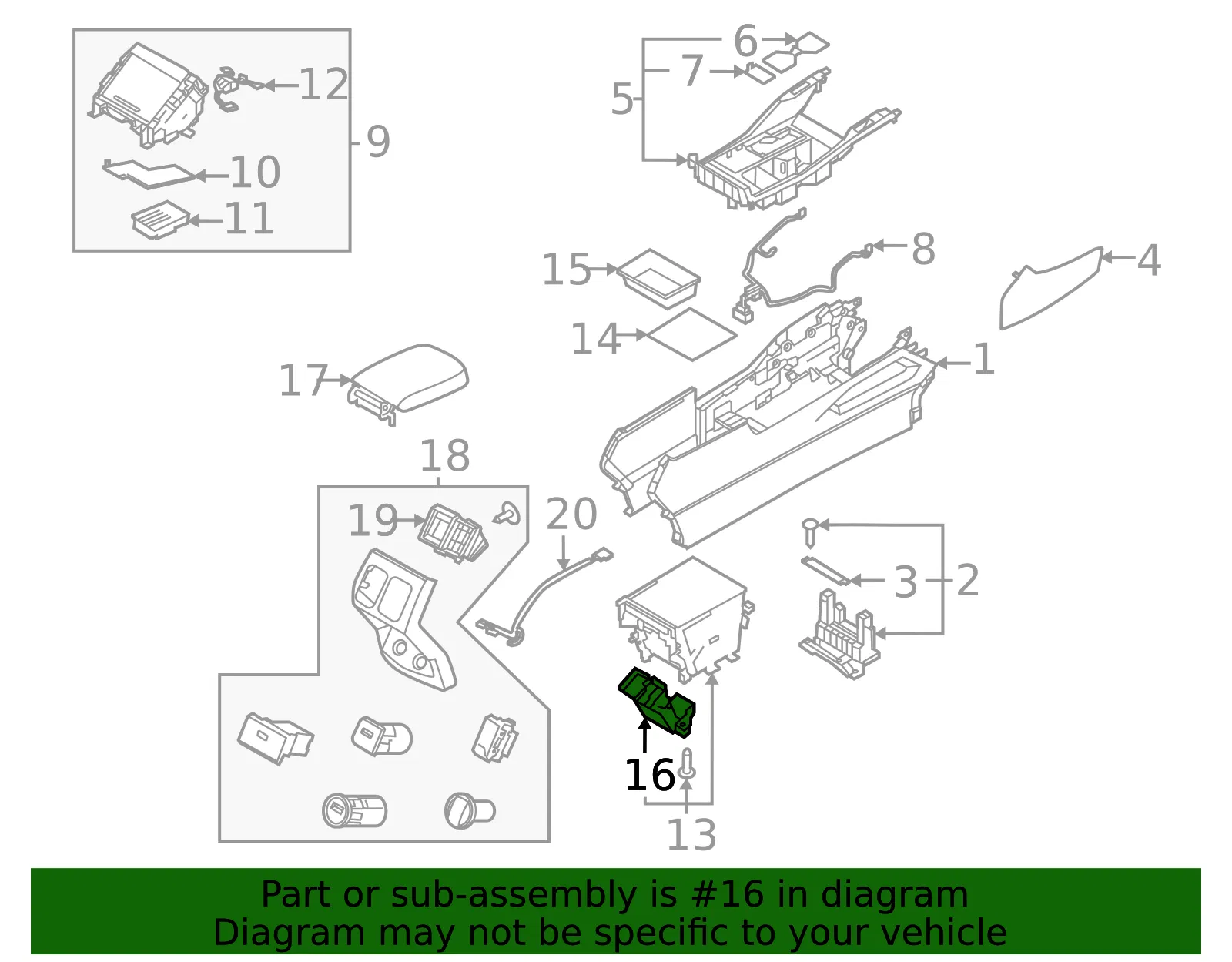 Instrument Panel Air Duct - Kia (97020-R5000) - view 2