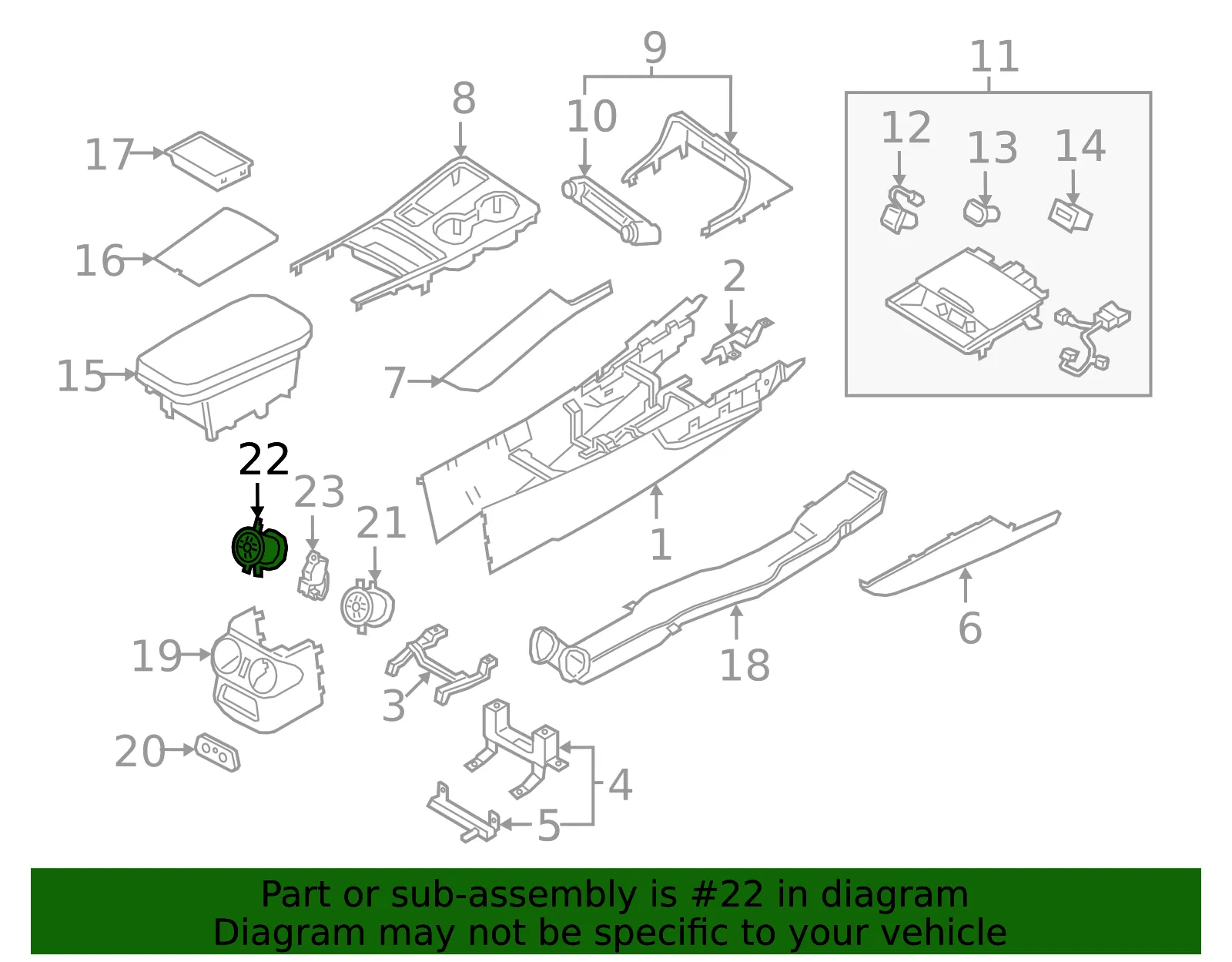 Air Outlet Vent - Kia (97040-J5000) - view 2