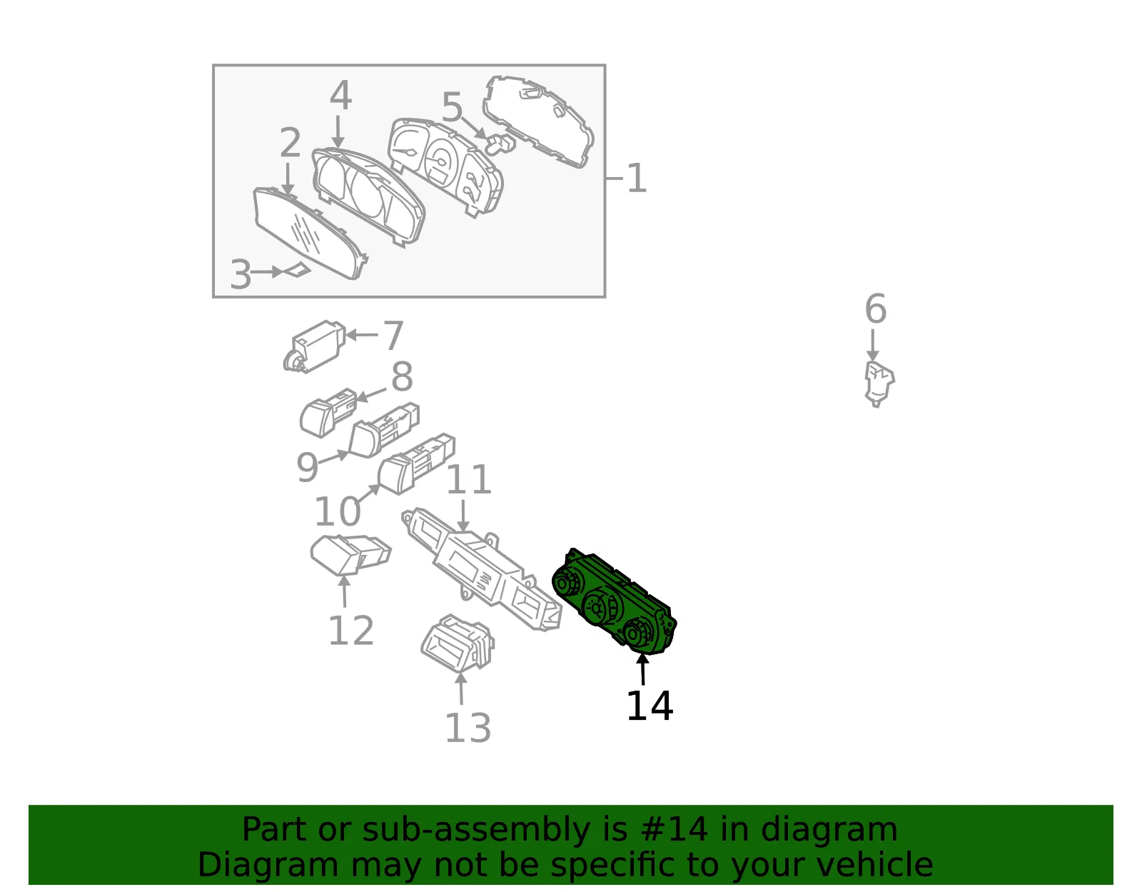 Dash Control Unit - Kia (97250-1F150) - view 2