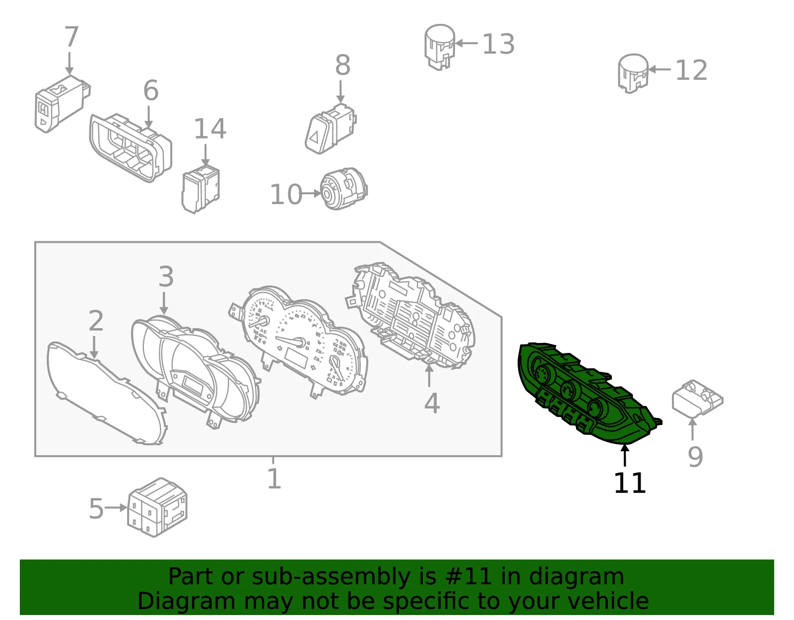 Dash Control Unit - Kia (97250-1W010) - view 2