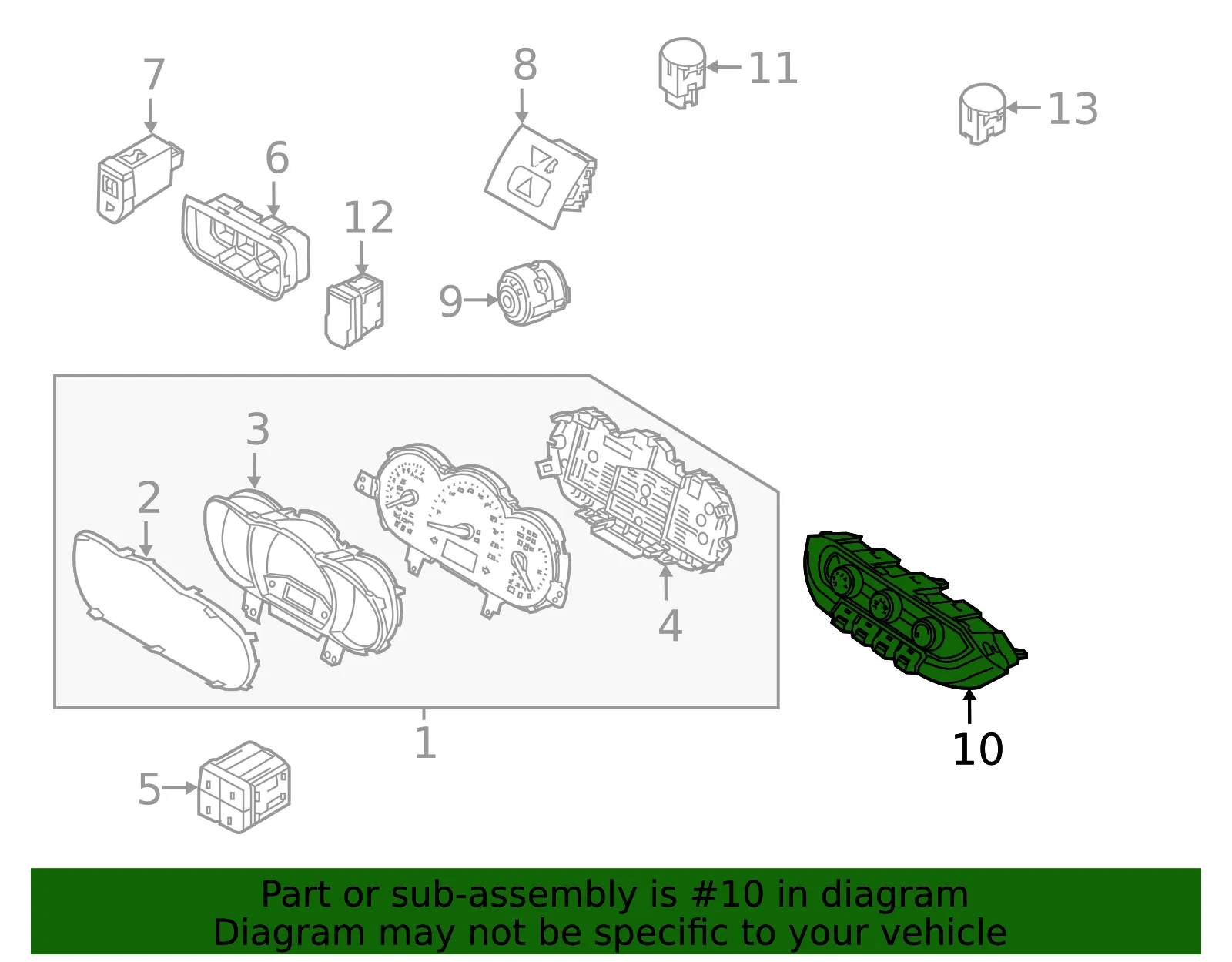 Dash Control Unit - Kia (97250-1W260) - view 2