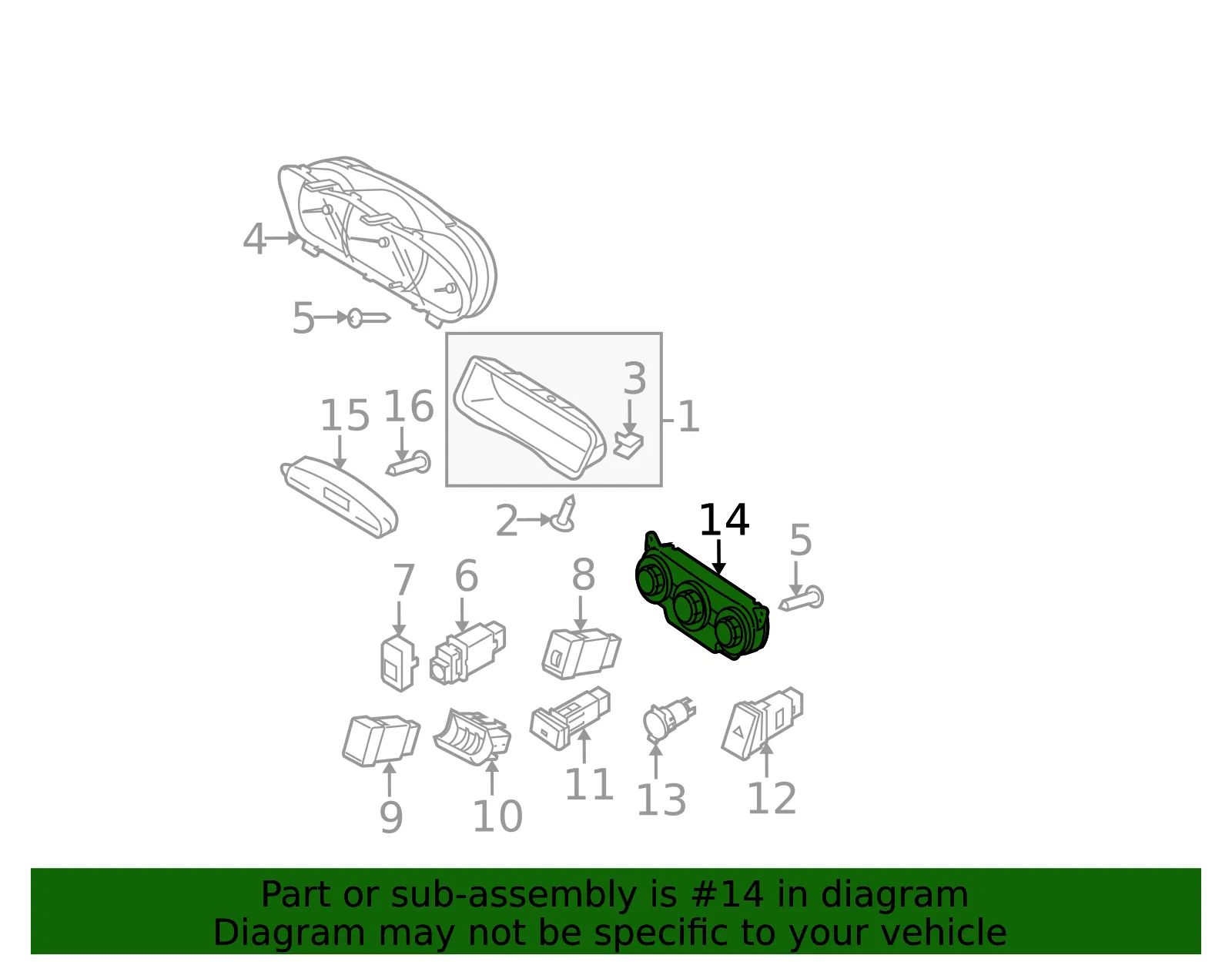 Dash Control Unit - Kia (97250-2F060LK) - view 2