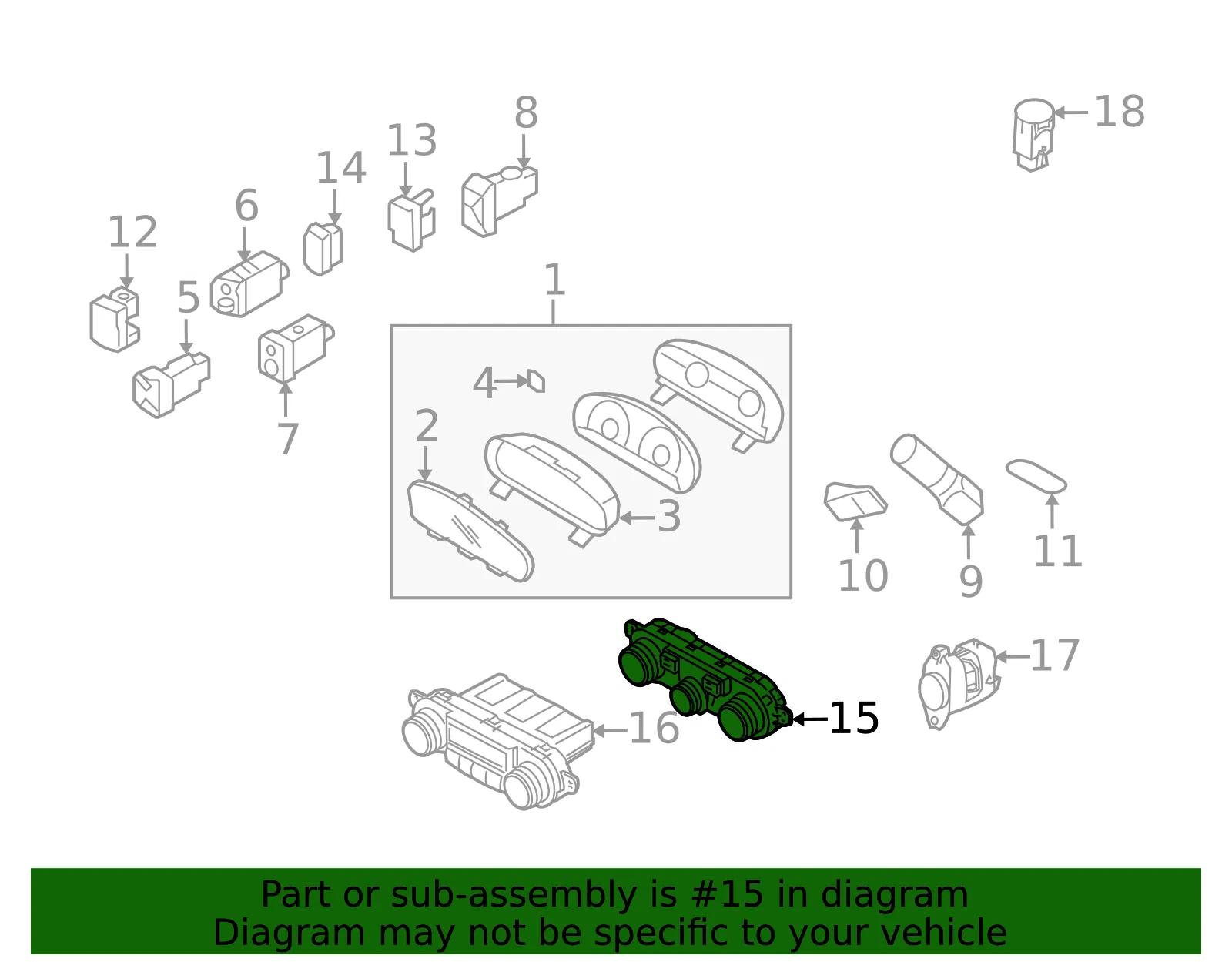 Dash Control Unit - Kia (97250-2G000K2) - view 2