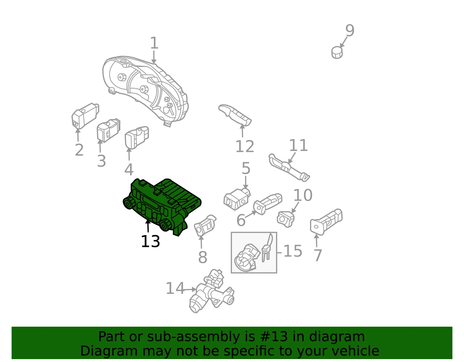 Dash Control Unit - Kia (97250-4D012VA) - view 2