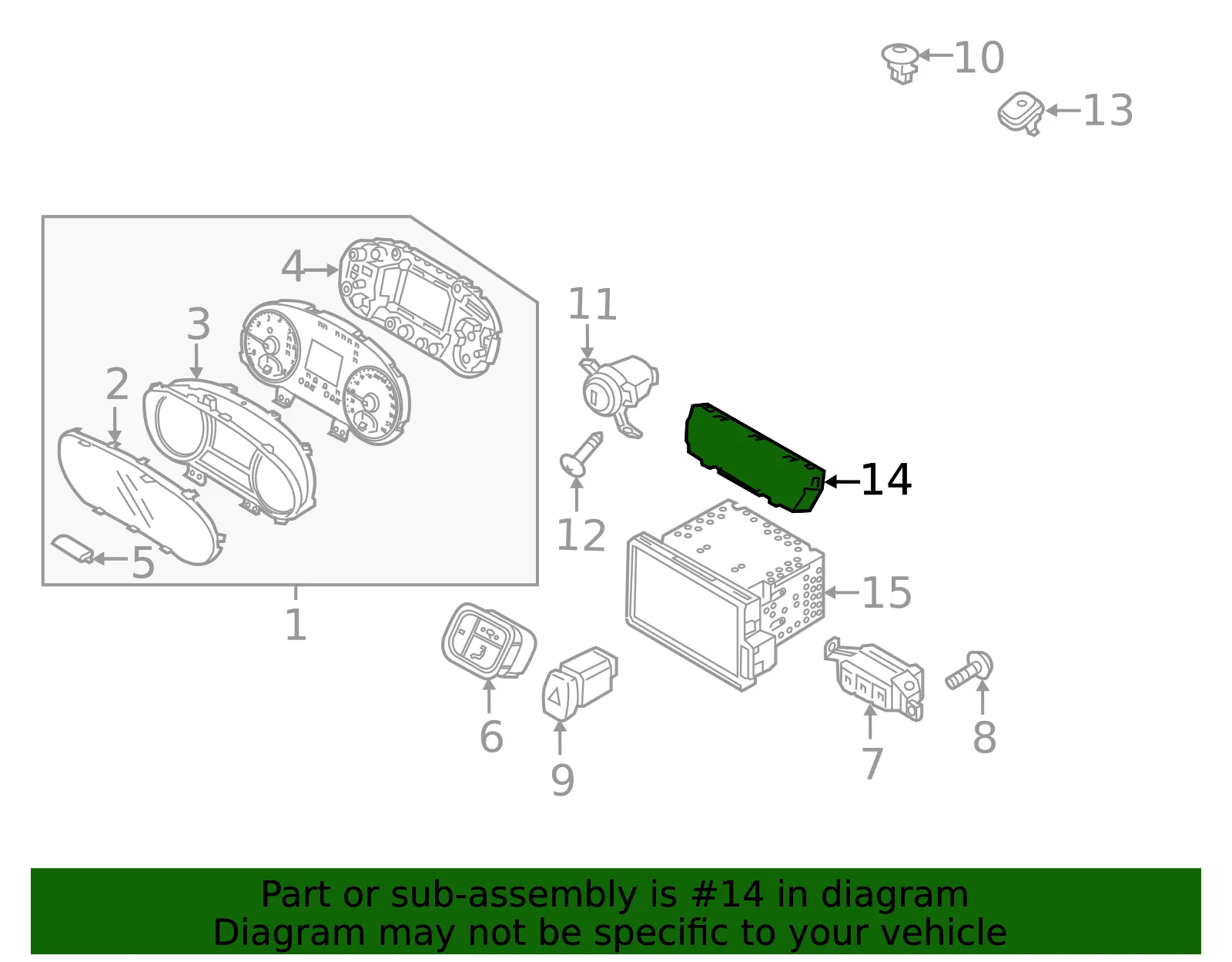 Dash Control Unit - Kia (97250-D5AA0WK) - view 2