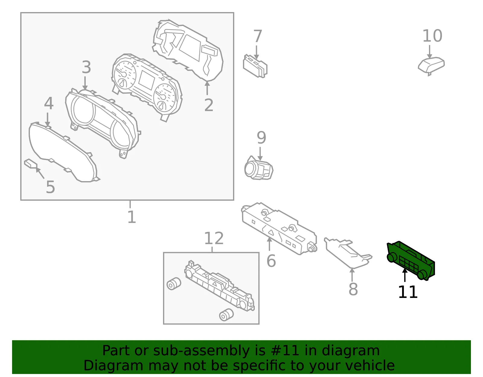 Dash Control Unit - Kia (97250-D9440AK5) - view 2
