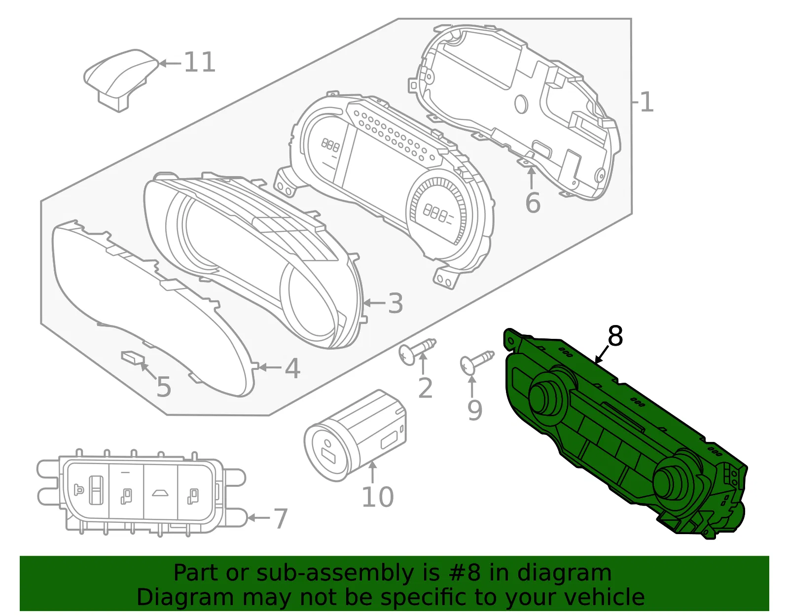 Dash Control Unit - Kia (97250-Q4280CA) - view 2