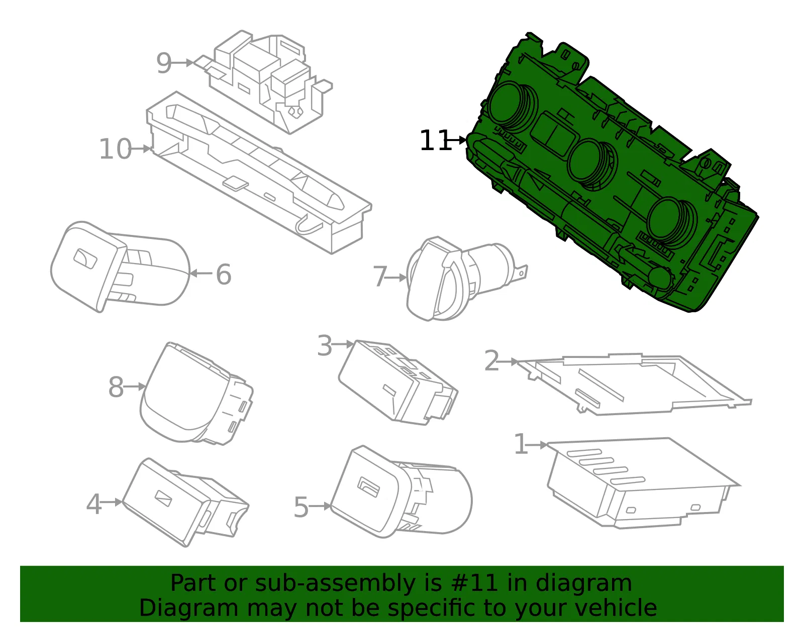 Dash Control Unit - Kia (97250-R0300) - view 2