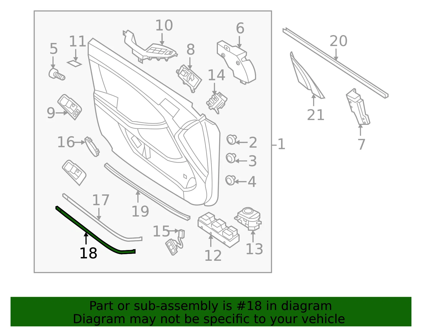Instrument Panel Cover - Kia (97285-4U100VA) - view 2