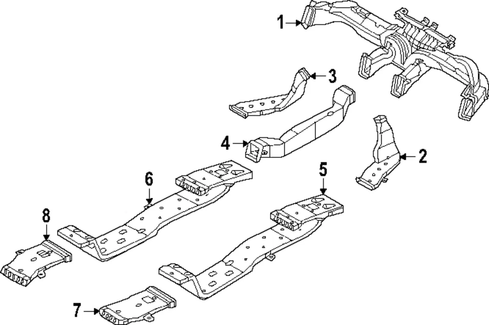 Instrument Panel Air Duct - Kia (97360-P4200)
