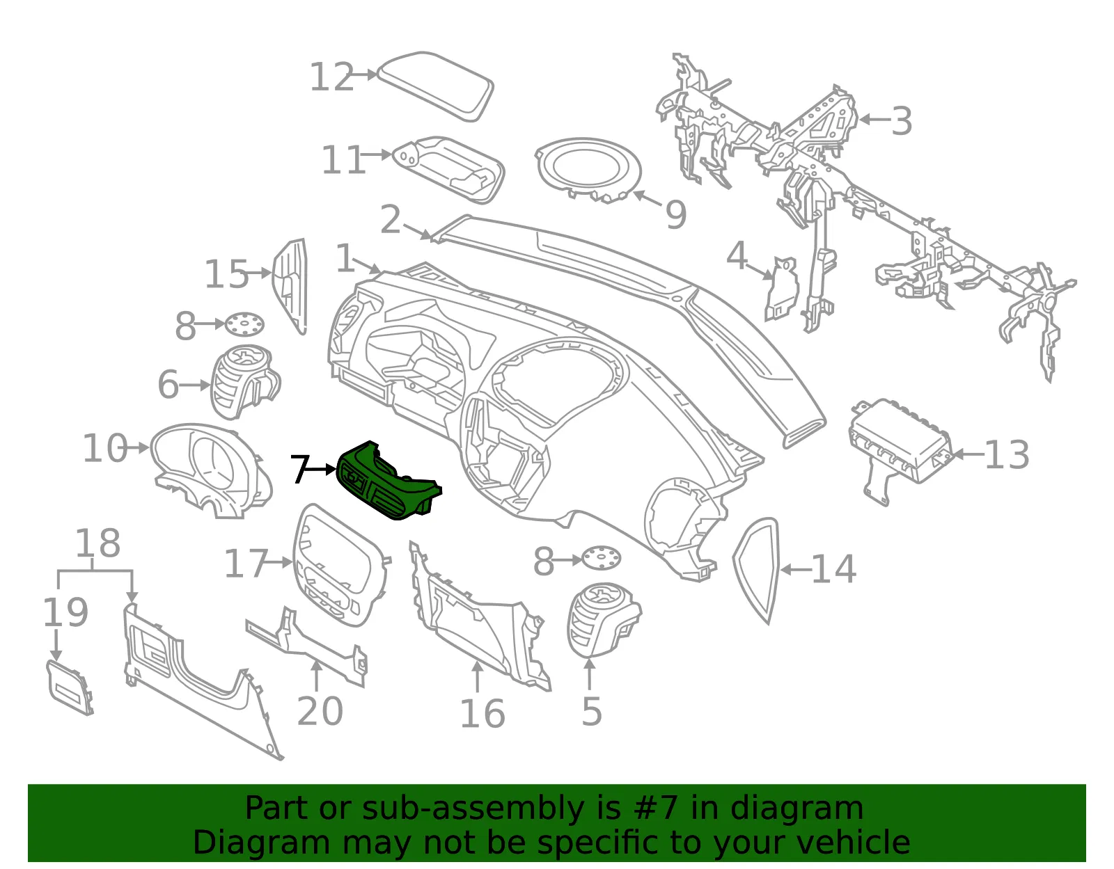Vent - Kia (97410-B2100GA6) - view 2