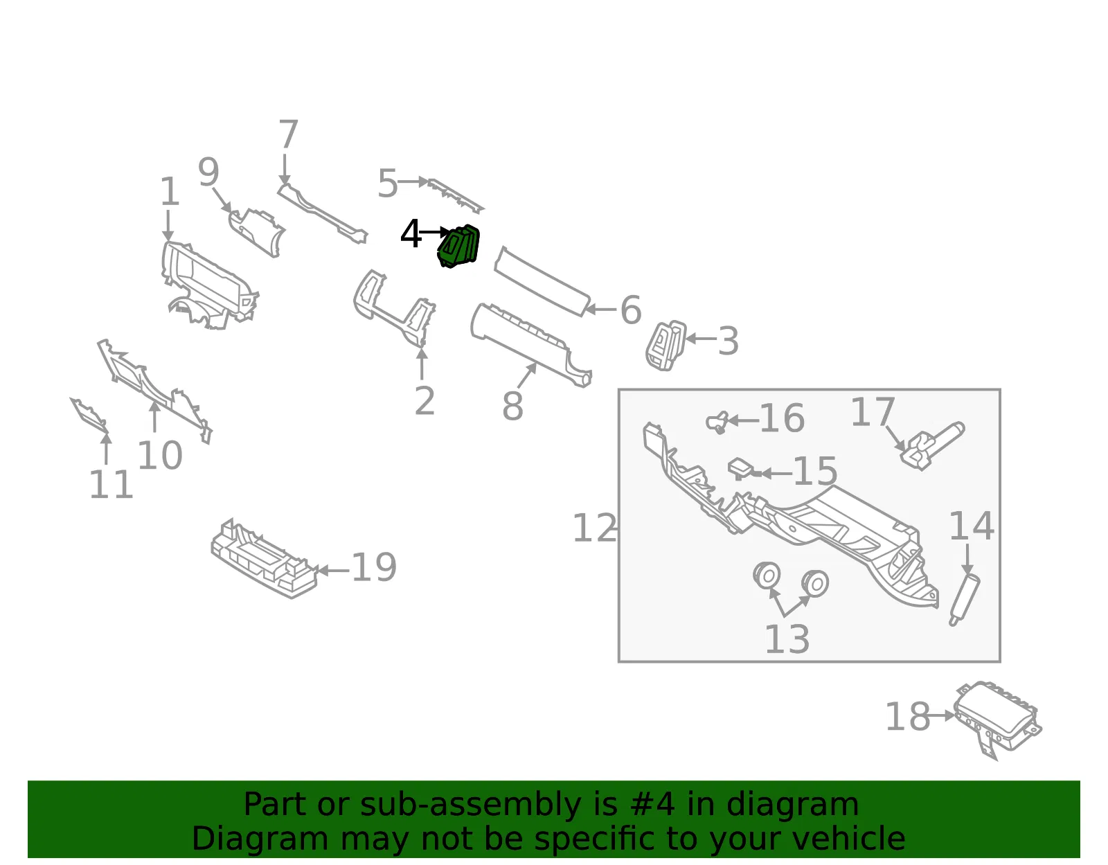 Air Outlet Vent - Kia (97410-P2000) - view 2
