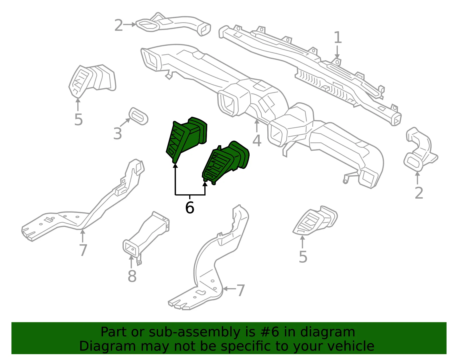 Air Outlet Vent - Kia (97420-3RAA0) - view 2