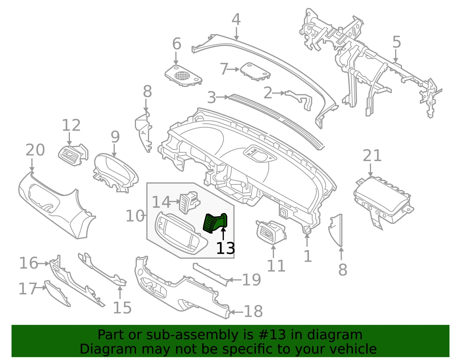 Air Outlet Vent - Kia (97420-C6000) - view 2
