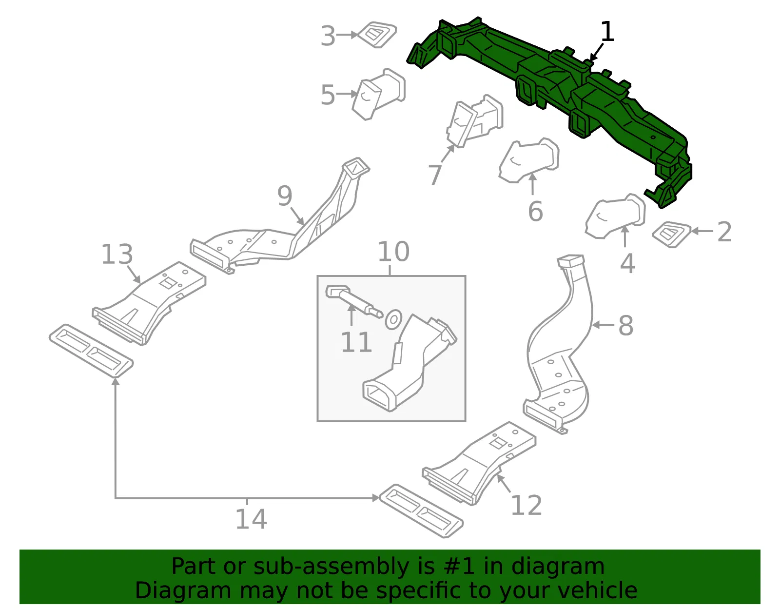 Air Distributor - Kia (97470-3T001) - view 2