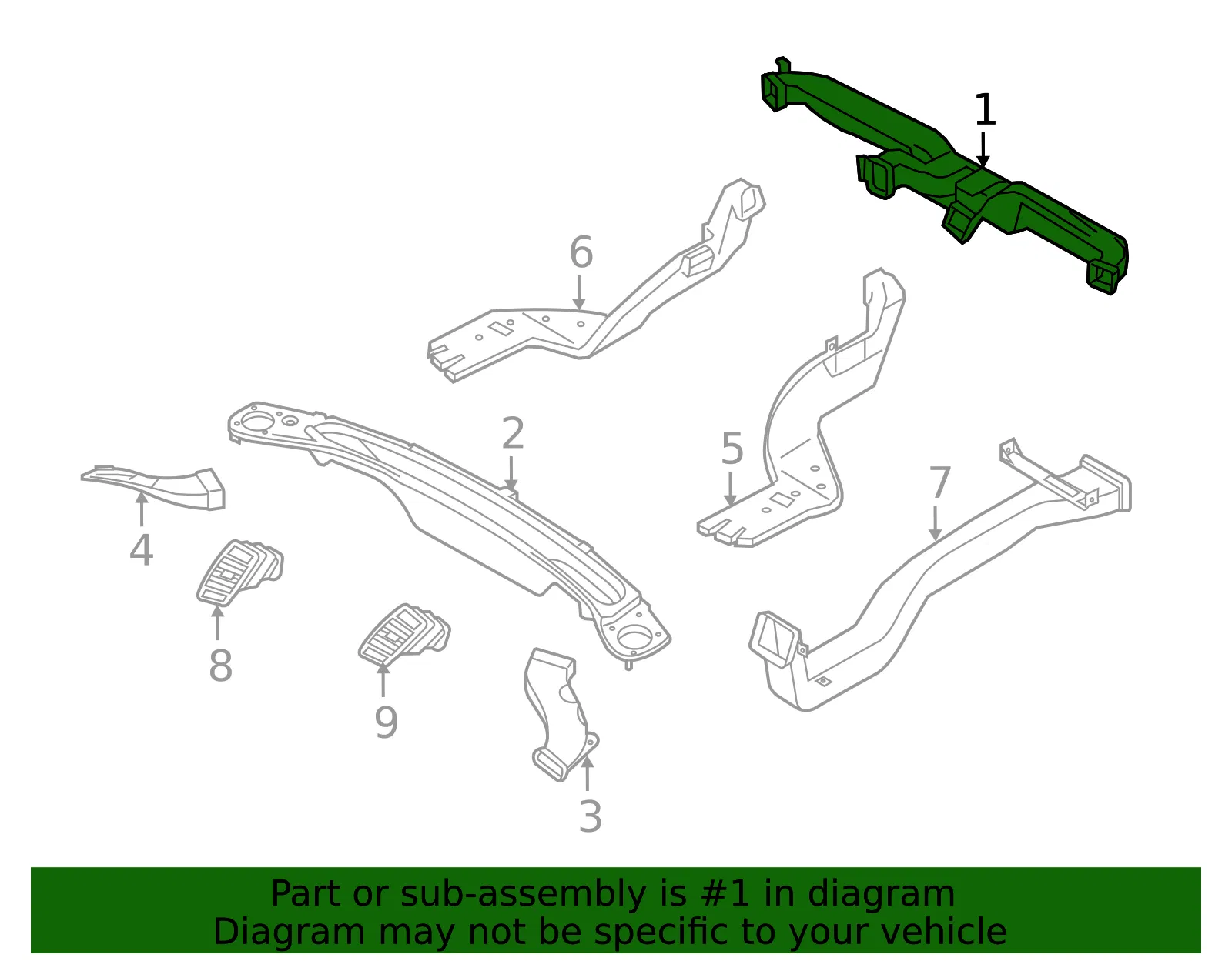 Air Distributor - Kia (97470-4C100) - view 2