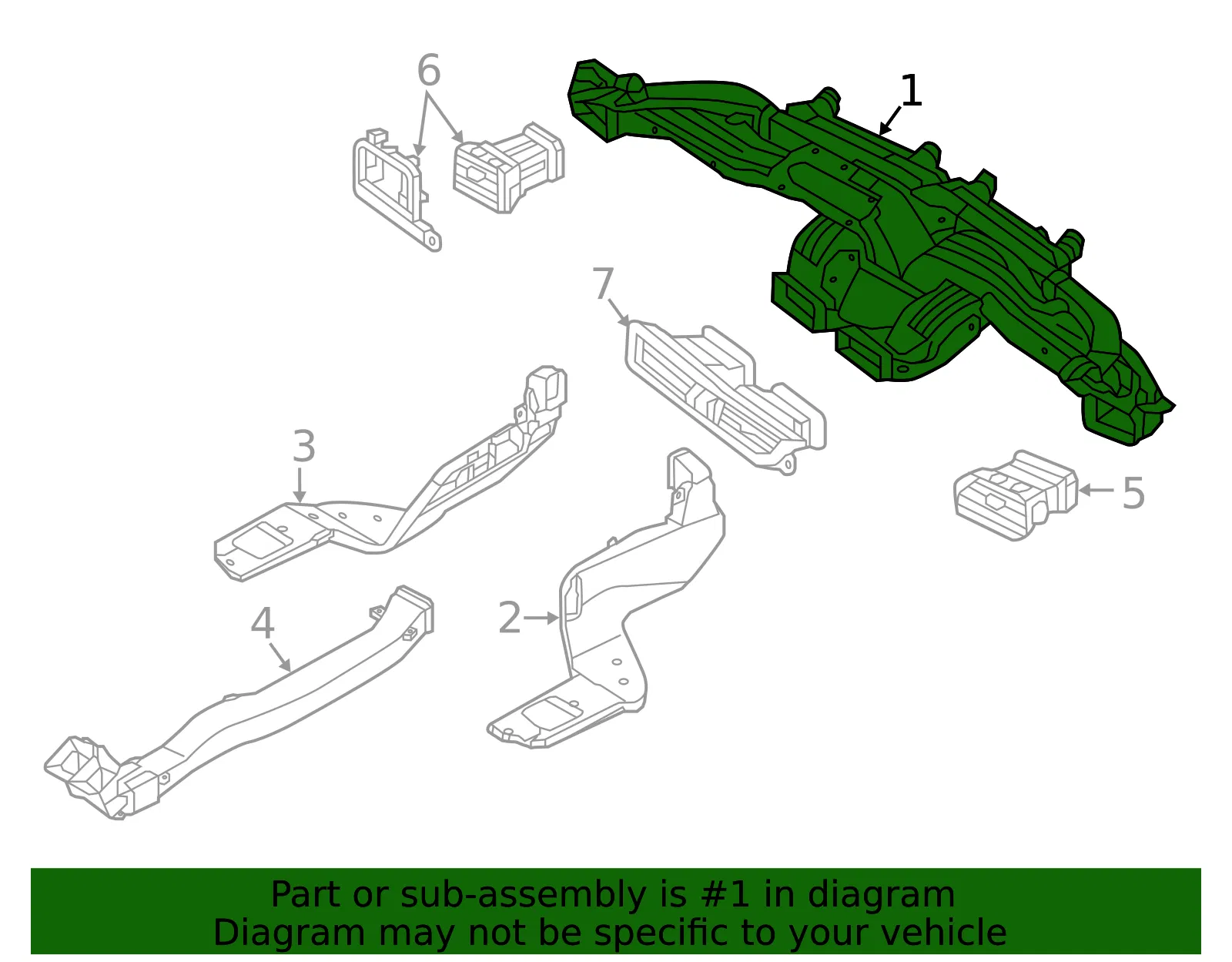 Air Distributor - Kia (97470-A8000) - view 2