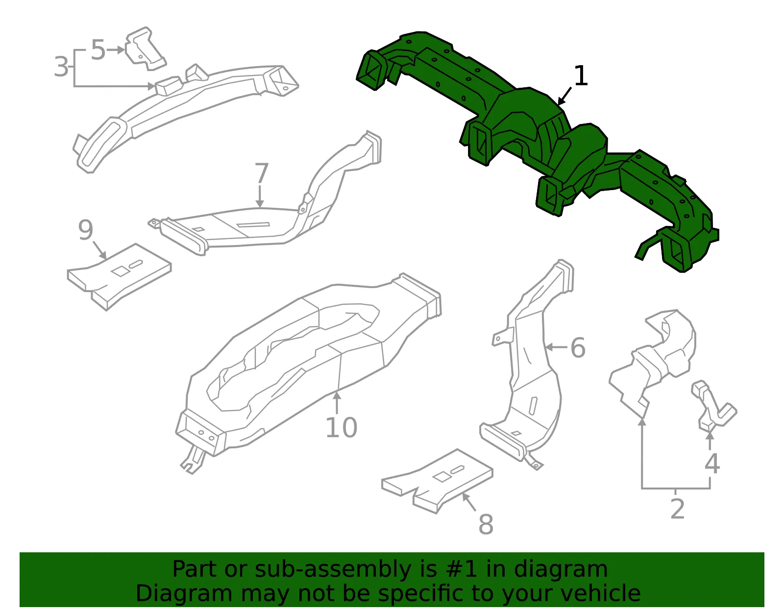 Air Distributor - Kia (97470-B0000) - view 2