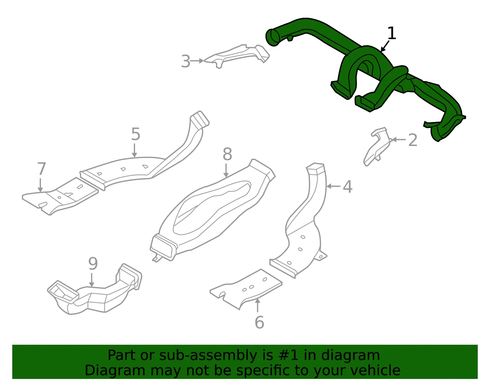 Air Distributor - Kia (97470-M7000) - view 2