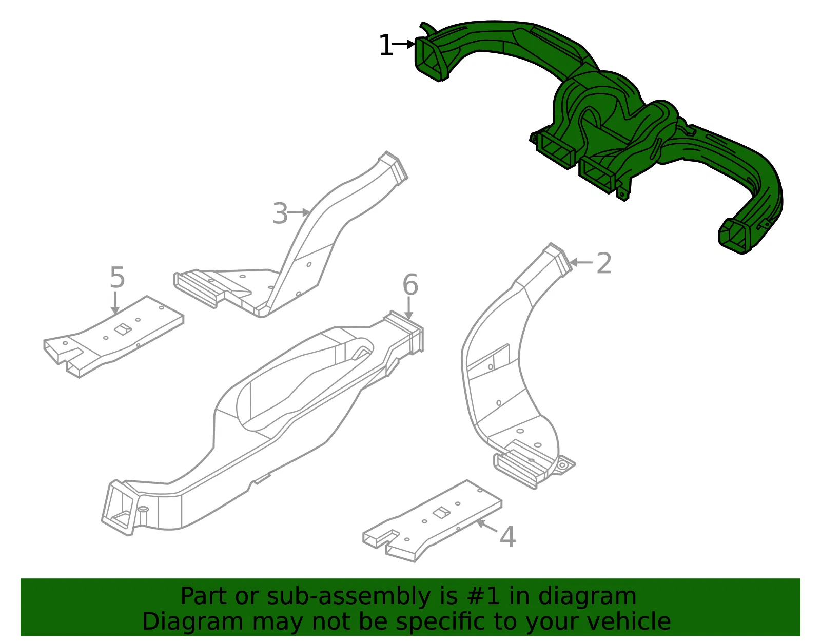 Air Distributor - Kia (97470-Q5AA0) - view 2
