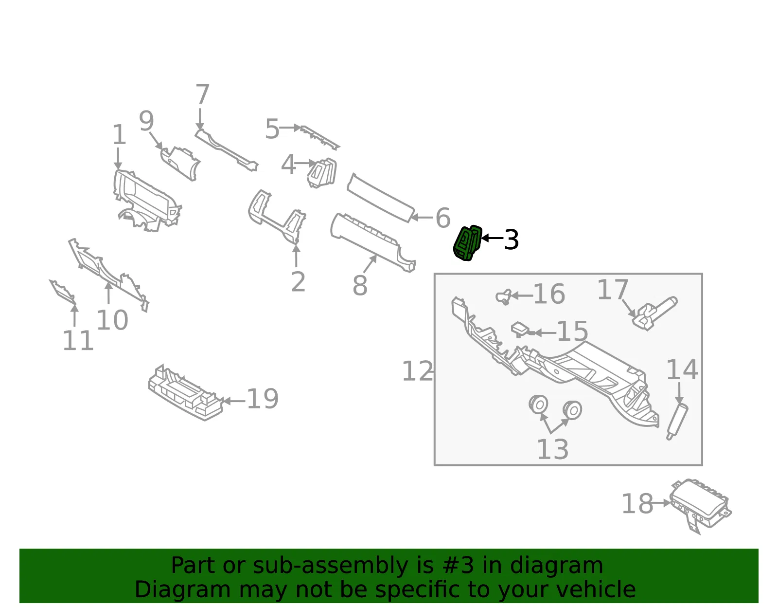 Air Outlet Vent - Kia (97480-P2000FMS) - view 2