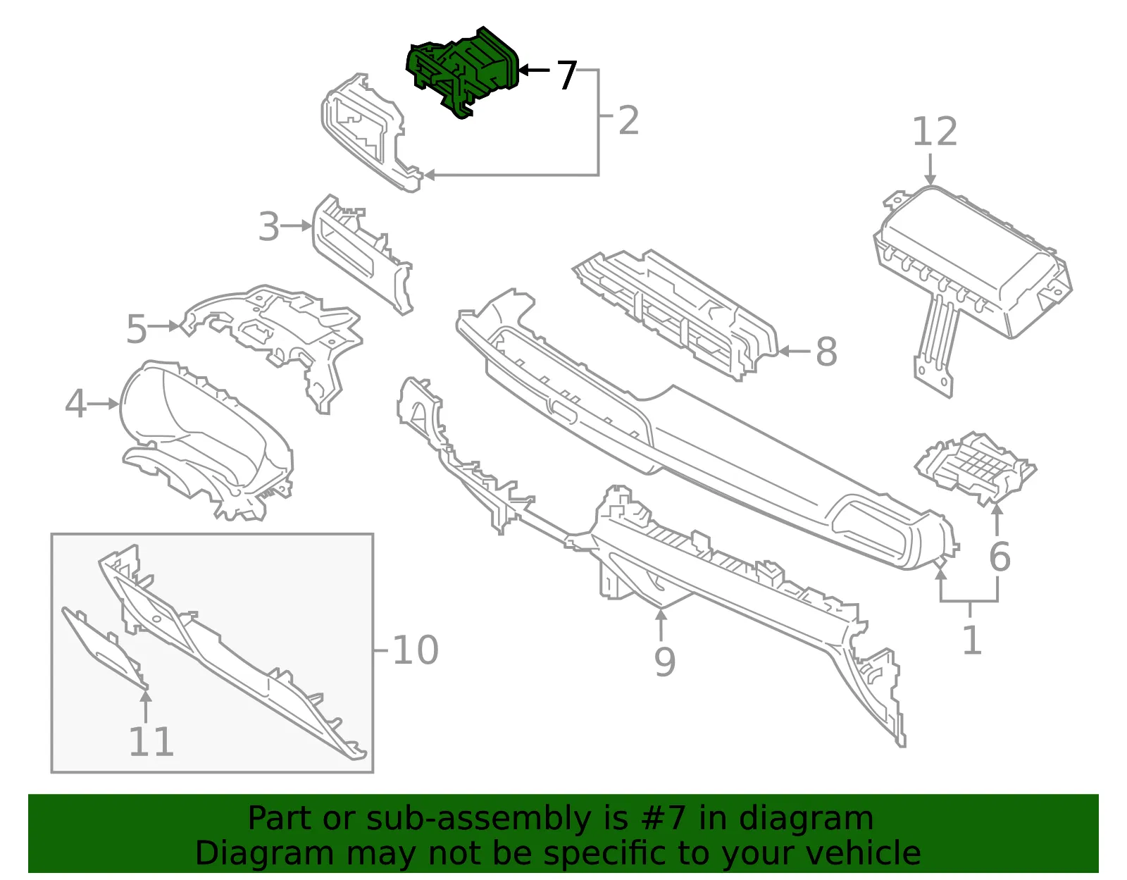 Air Outlet Vent - Kia (97480-S9000CDD) - view 2