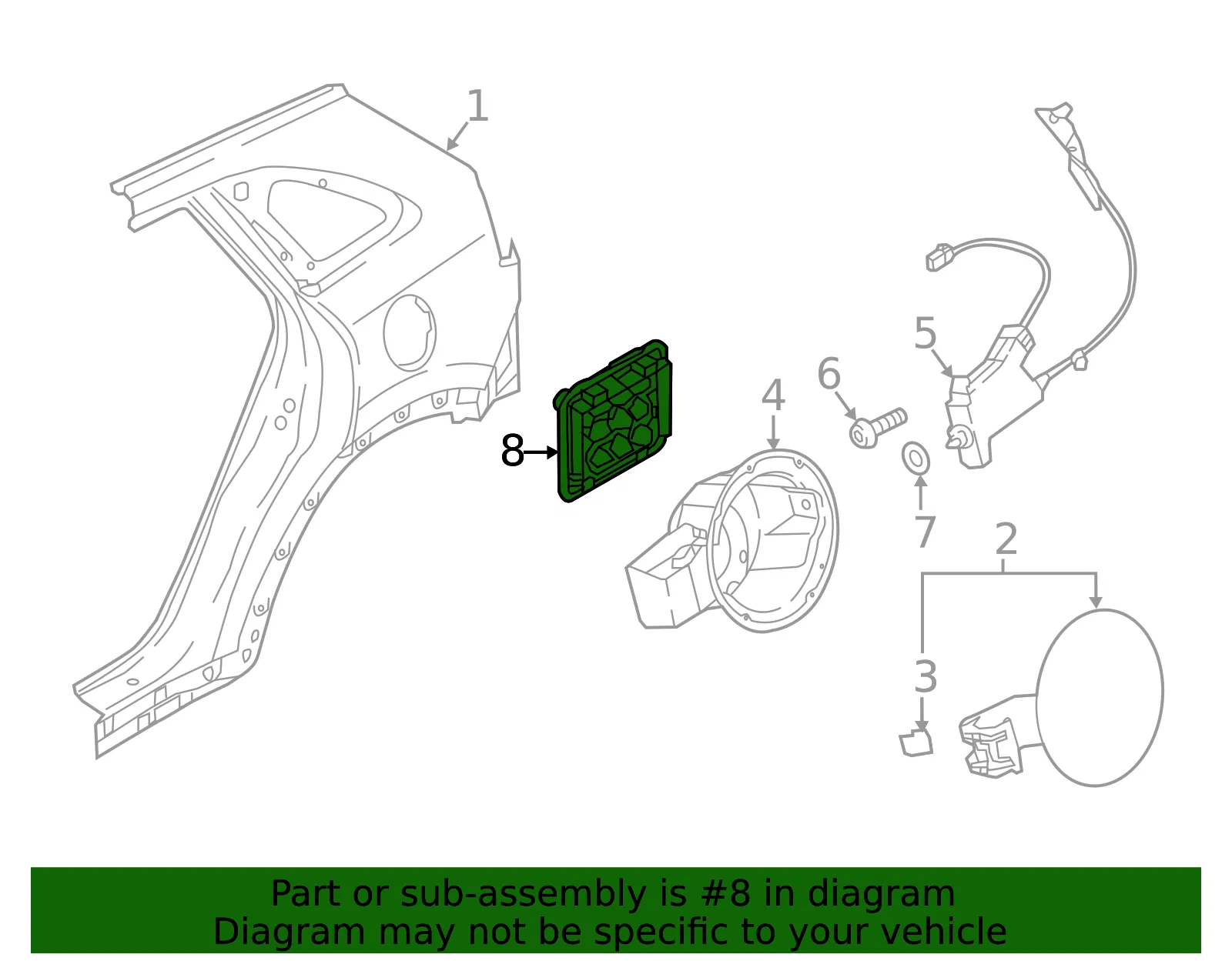 Pressure Vent - Kia (97510-F2000) - view 2