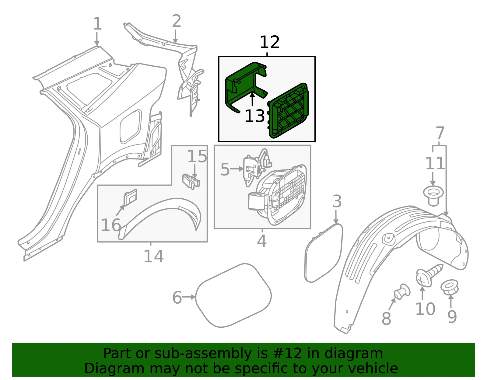 Pressure Vent - Kia (97530-P1000) - view 2