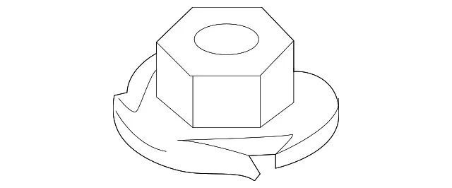Trunk Trim Panel Nut - Volvo (981494) - view 2