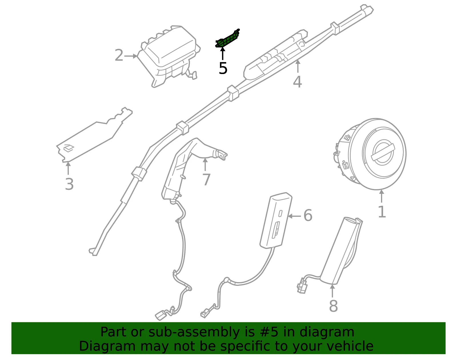 Head Air Bag Bracket - Nissan (985P6-6RF0A) - view 2