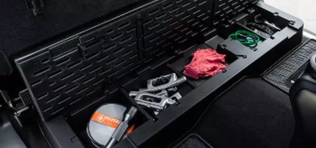 Rear Underseat Cargo Organizer - Crew Cab, Lockable - Nissan (999C2-W3001) - view 2