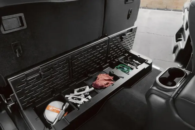 Rear Underseat Cargo Organizer - King Cab, Lockable - Nissan (999C2-W3101) - view 2