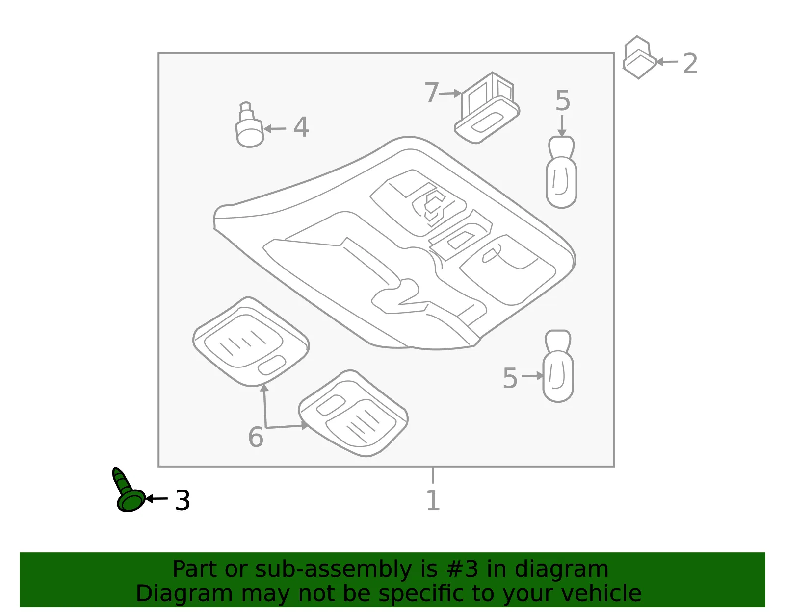 Console Screw - Mazda (9xf050434k) - view 2