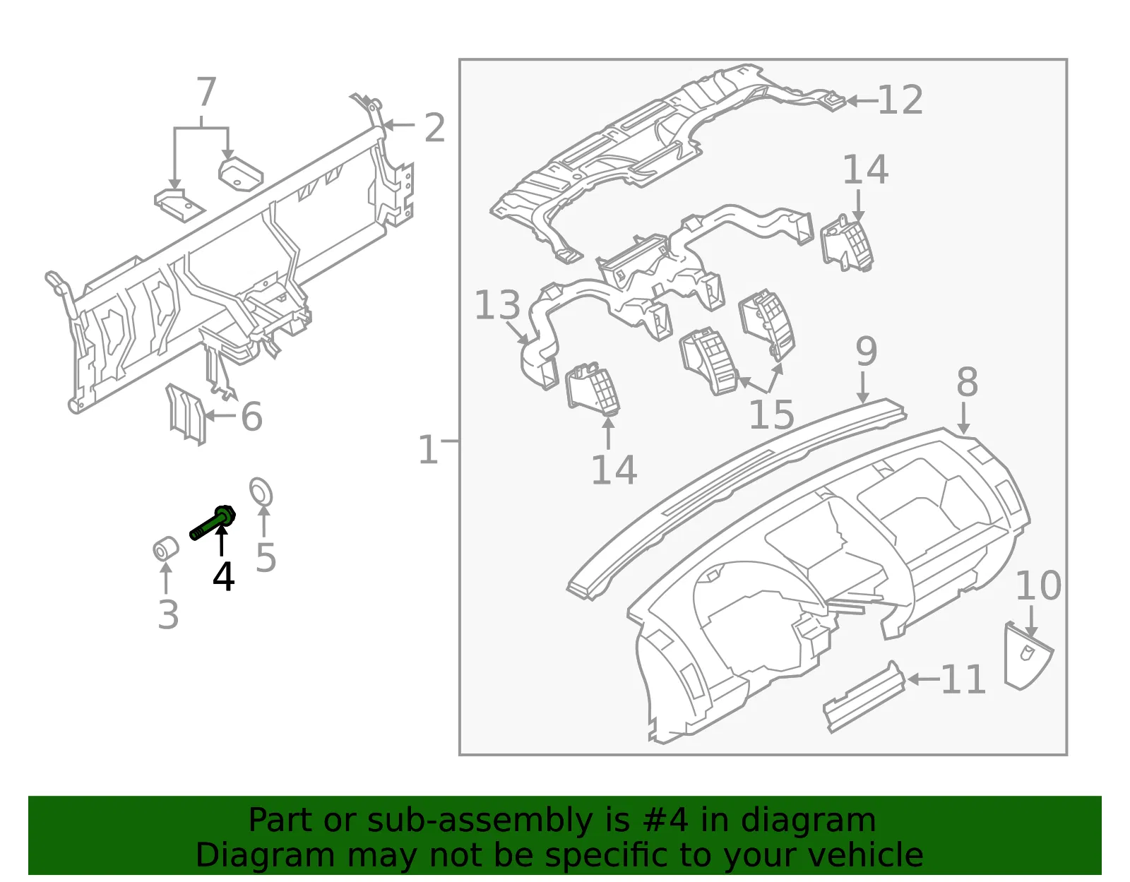 Instrument Panel Cross-Member Bolt - Mazda (9ya02121da) - view 2