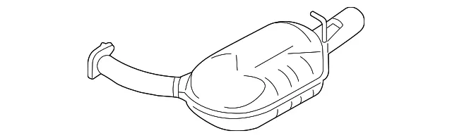 Silencer L Main - Driver's Side (LH) - Mazda (AJ49-40-200)