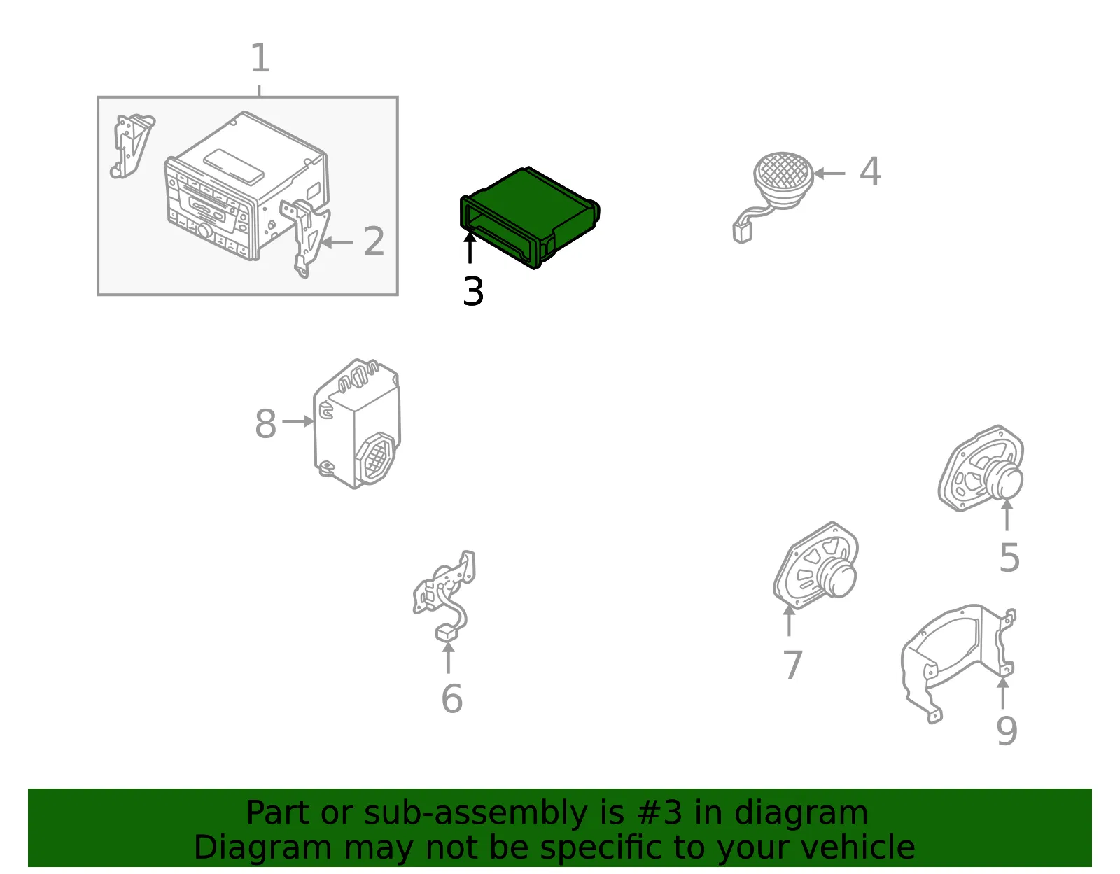 Instrument Panel Storage Compartment - Mazda (B02A-66-9M0A) - view 3