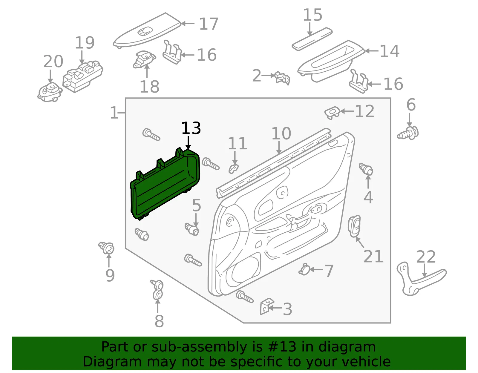 Pocket - Passenger Side (RH) - Mazda (B25D-68-4C1-80) - view 2