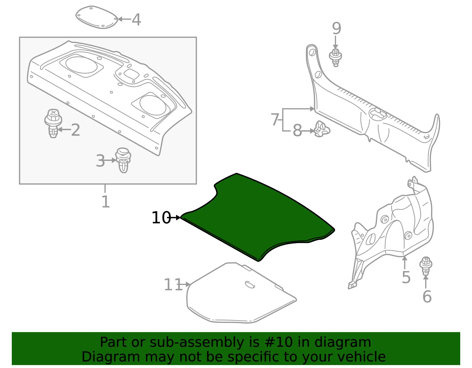Mat Trunk Room - MAZDA (B25D6881X04) - view 2