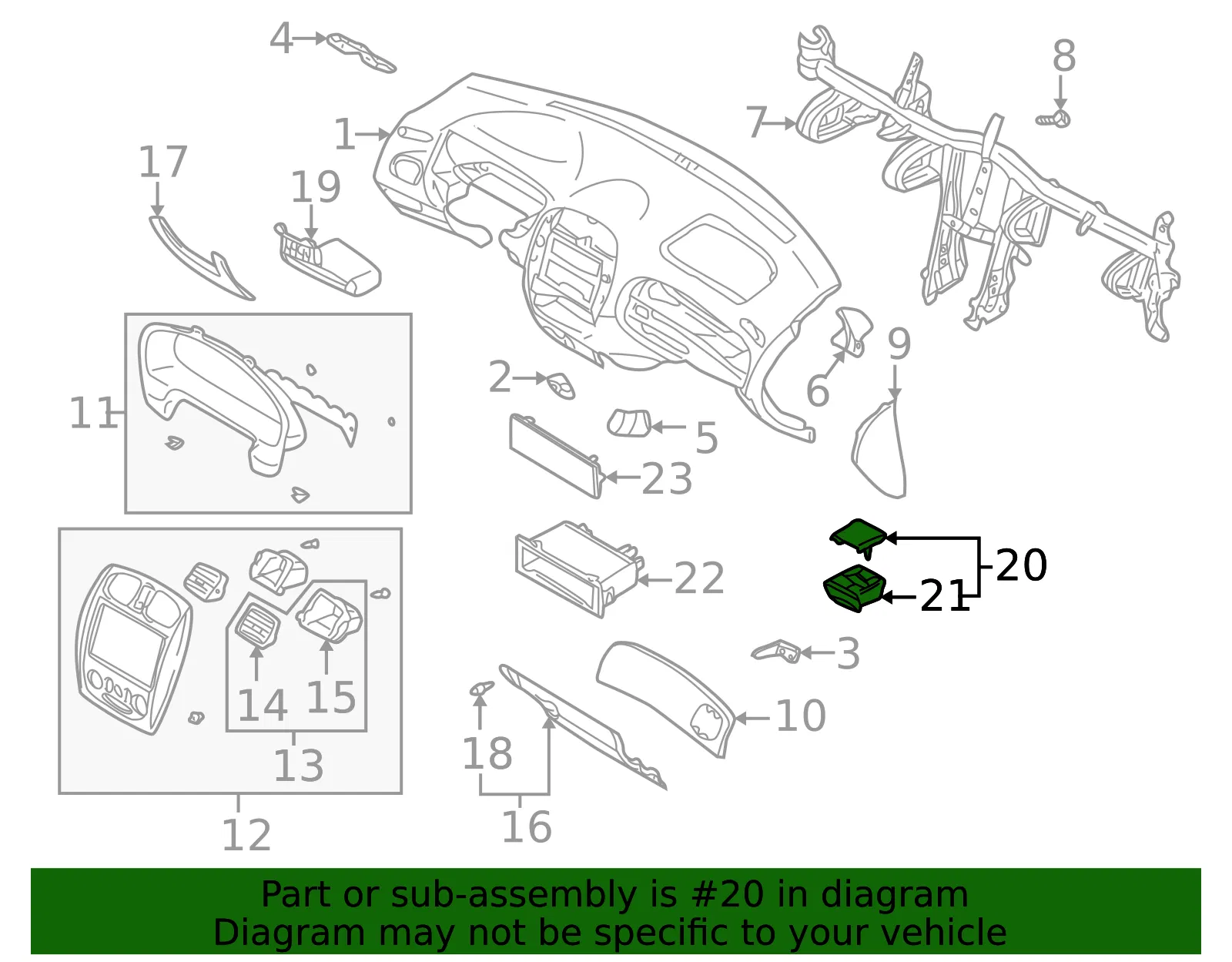 Ash Tray - MAZDA (B25G64610C90) - view 2