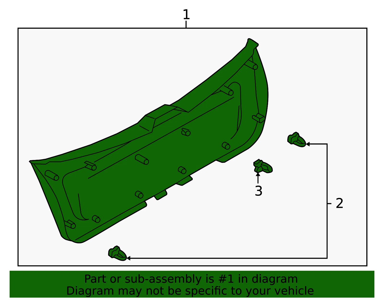 Trim Liftgate Lower - MAZDA (B25H68960C65) - view 2