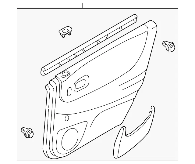 Trim Panel Assembly - Passenger Side (RH) - Mazda (B30N-68-520-65)