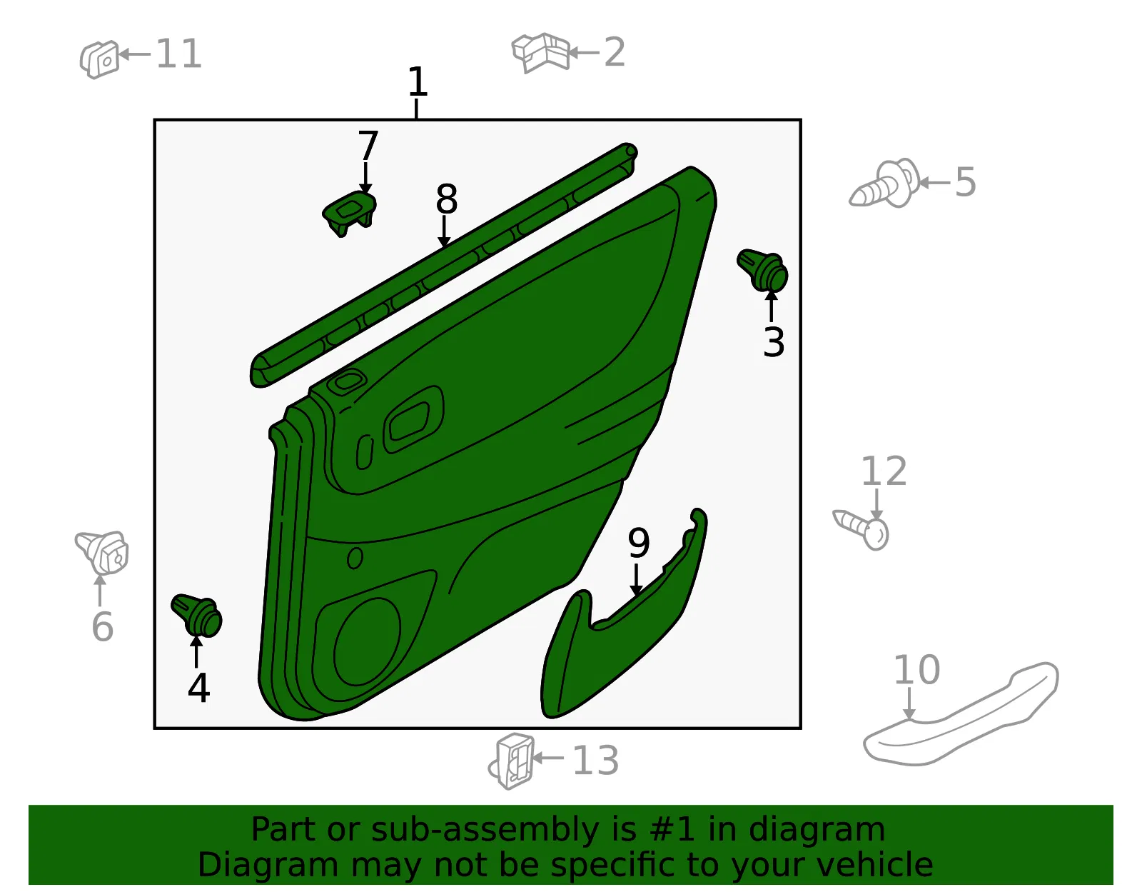 Trim Panel Assembly - Passenger Side (RH) - Mazda (B30N-68-520-65) - view 2