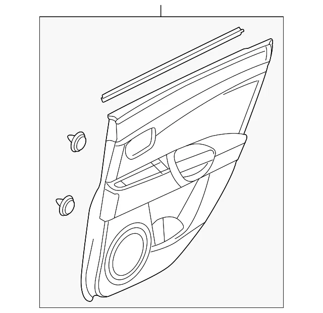 Trim Panel Assembly - Driver's Side (LH) - Mazda (BAN6-68-55YB-30)