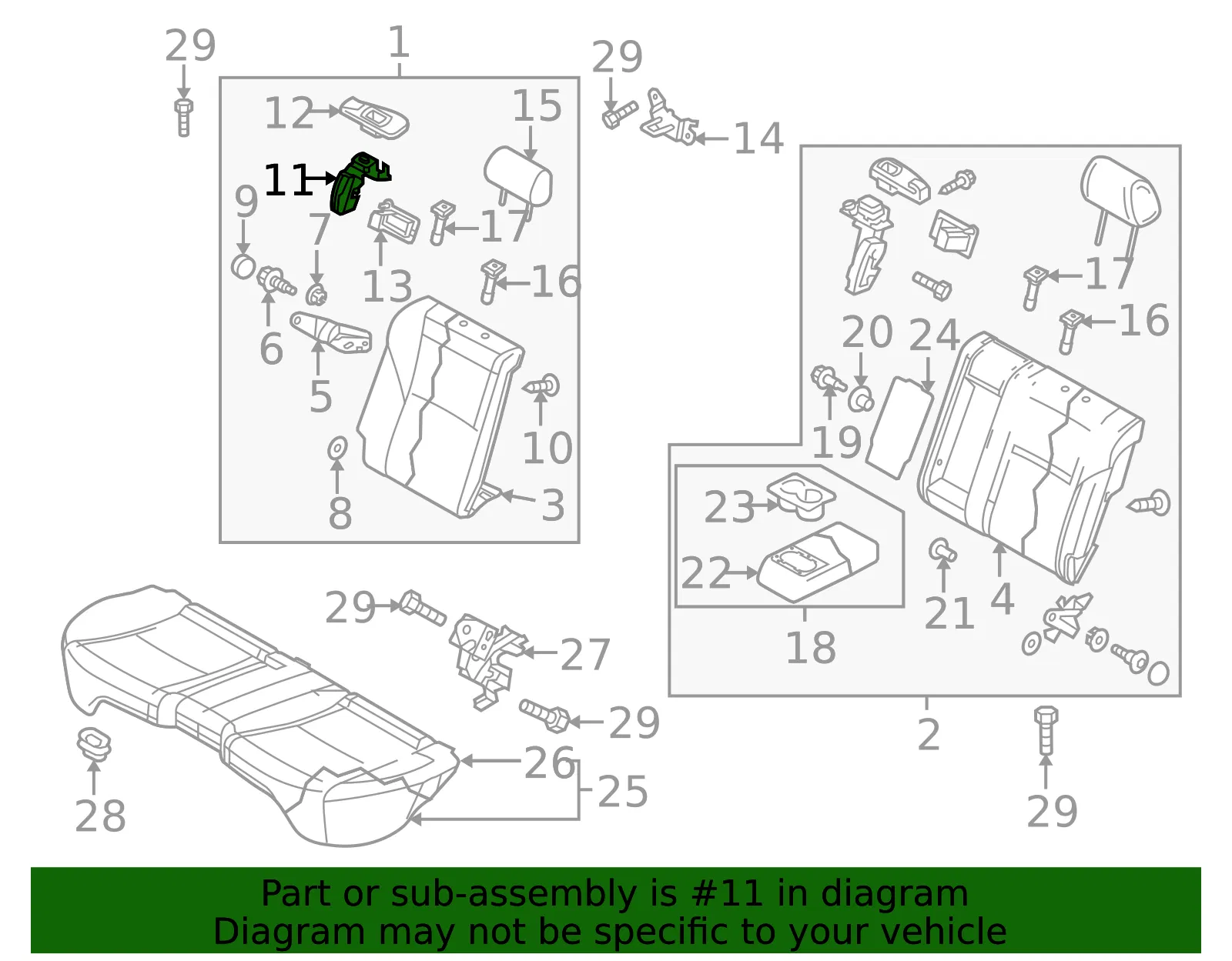 Catch Lt Rr Seat - MAZDA (BBM288470A31) - view 2