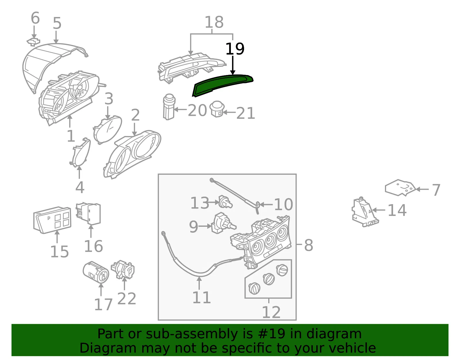 Instrument Panel Lens - Mazda (BBM3-55-447A) - view 3
