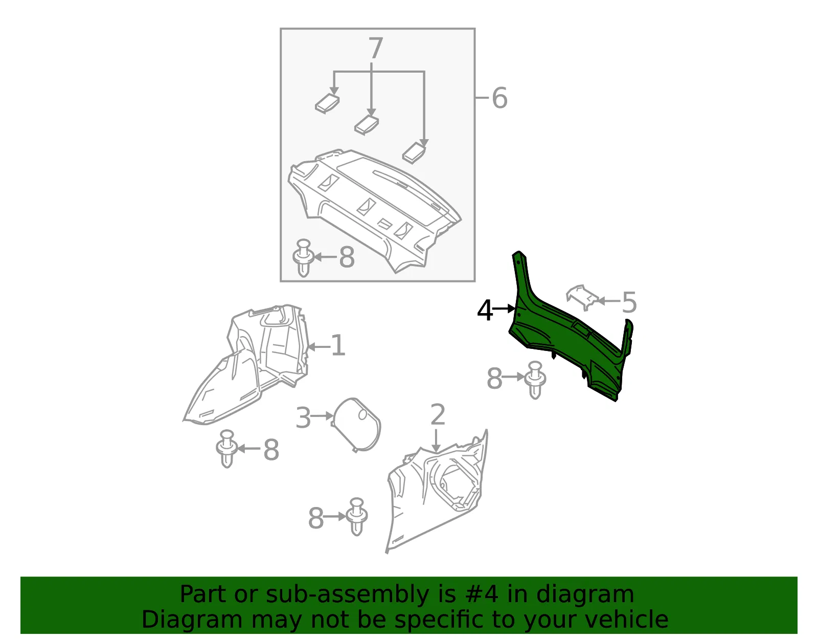 Trunk Trim Scuff Plate - Mazda (BBM4-68-89X) - view 3