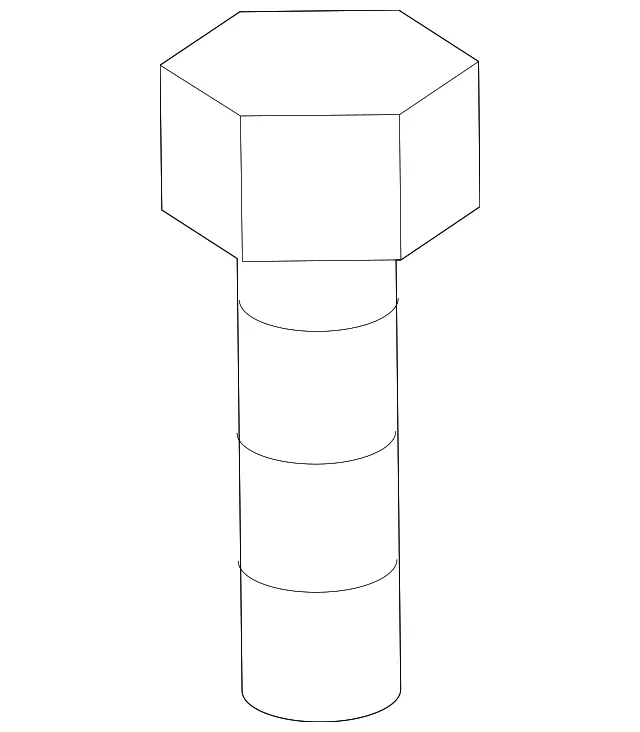 Center Seat Belt Upper Bolt - Driver's Side (LH) - Mazda (BCR5-88-651)