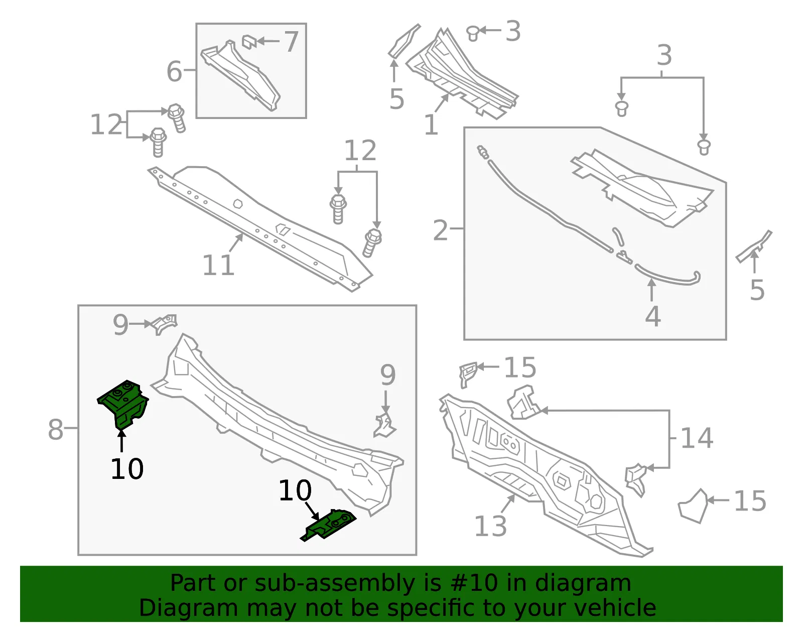 Upper Dash Panel Mount Plate - Driver's Side (LH) - Mazda (BDTS-54-590) - view 2